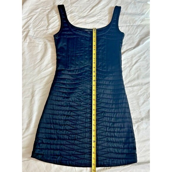 CYNTHIA ROWLEY 100% Silk Quilted Scoop Neck Tank Dress A-Line Skirt- Black- Sz 4 - Picture 10 of 11